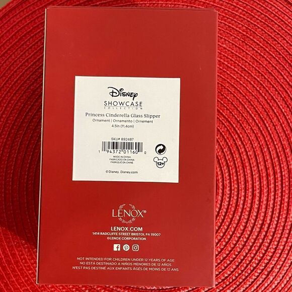 Lenox Cinderella Princess with Glass Slipper Ornament NWT - Picture 4 of 5